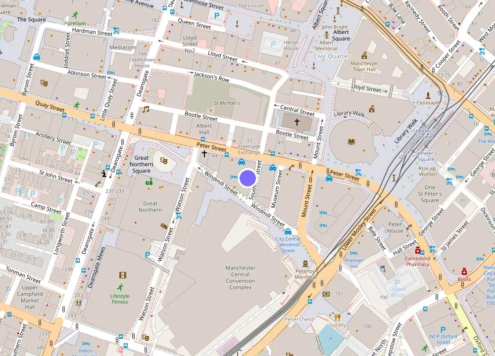 Map: The Edwardian Manchester, A Radisson Collection Hotel
